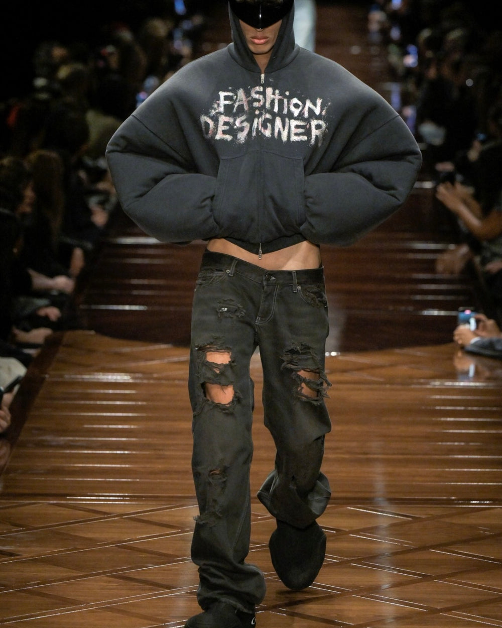 SS25 Runway Destroyed Denim